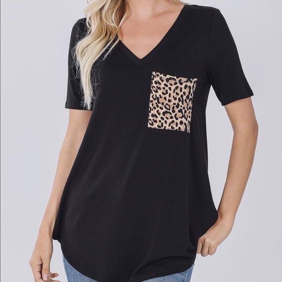 Leopard Pocket Tee - Picture 1 of 1